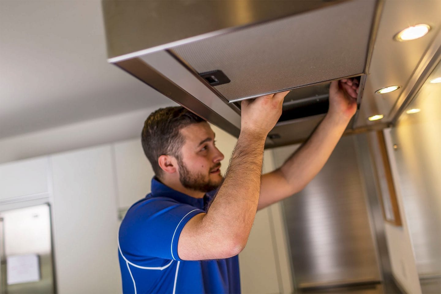 Commercial kitchen canopy installation in Bicester